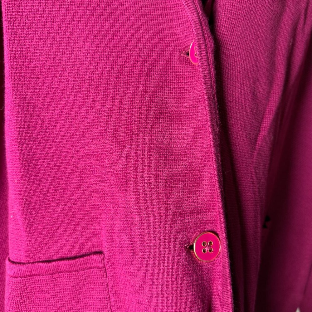 Talbots Plus Fuscia Button Front Sweater Cardigan… - image 6